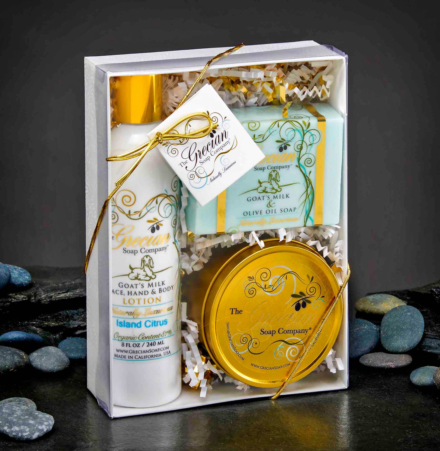 Lotion, Soap and Candle Gift Set-Almond